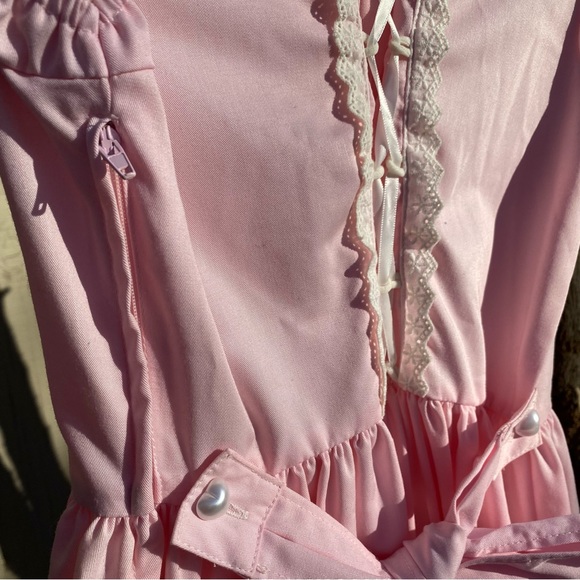 Pink Lolita Ruffled Lace-up Dress from Bodyline Tokyo Japan Harajuku Kawaii - Picture 9 of 10